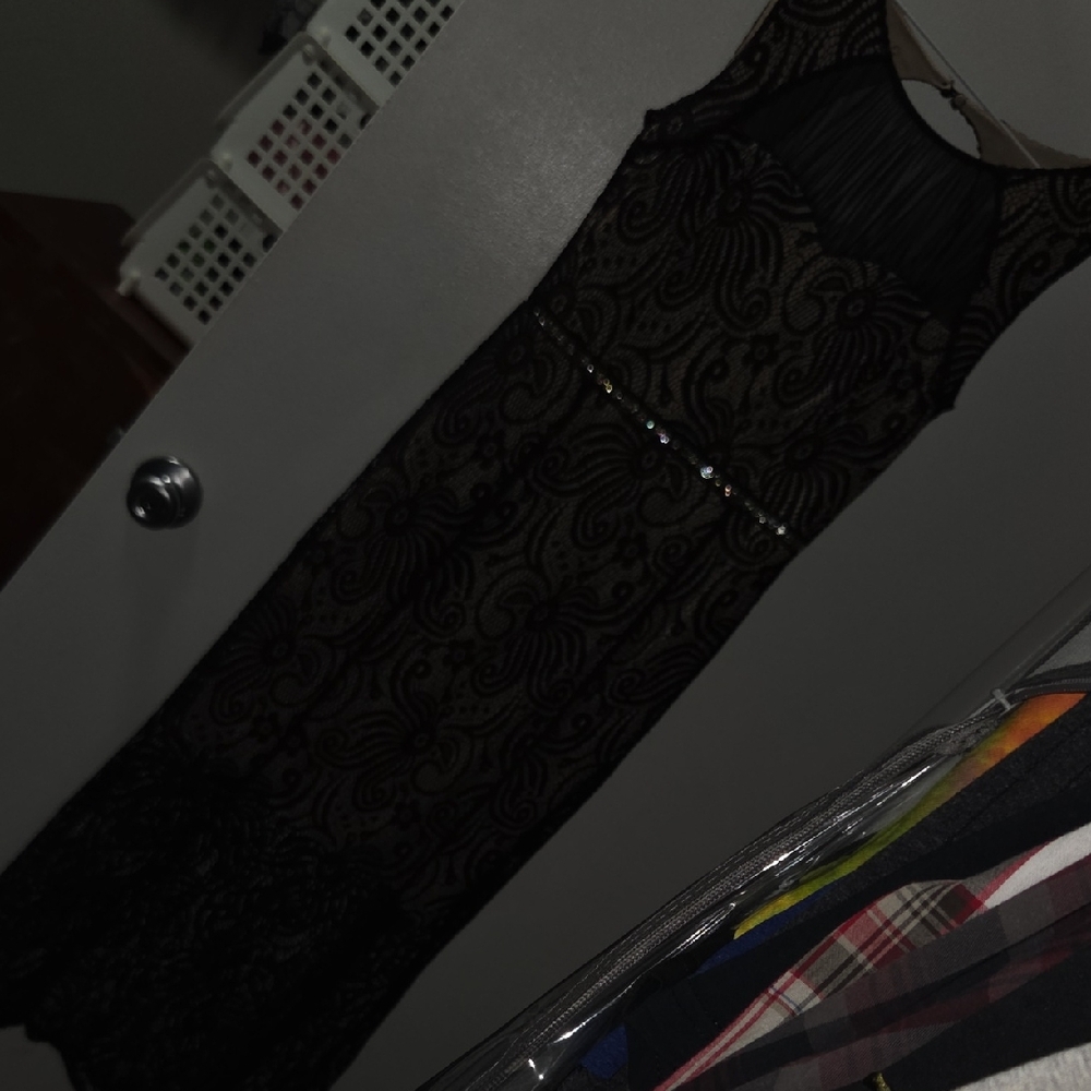 Chic Black Patterned Maxi Dress